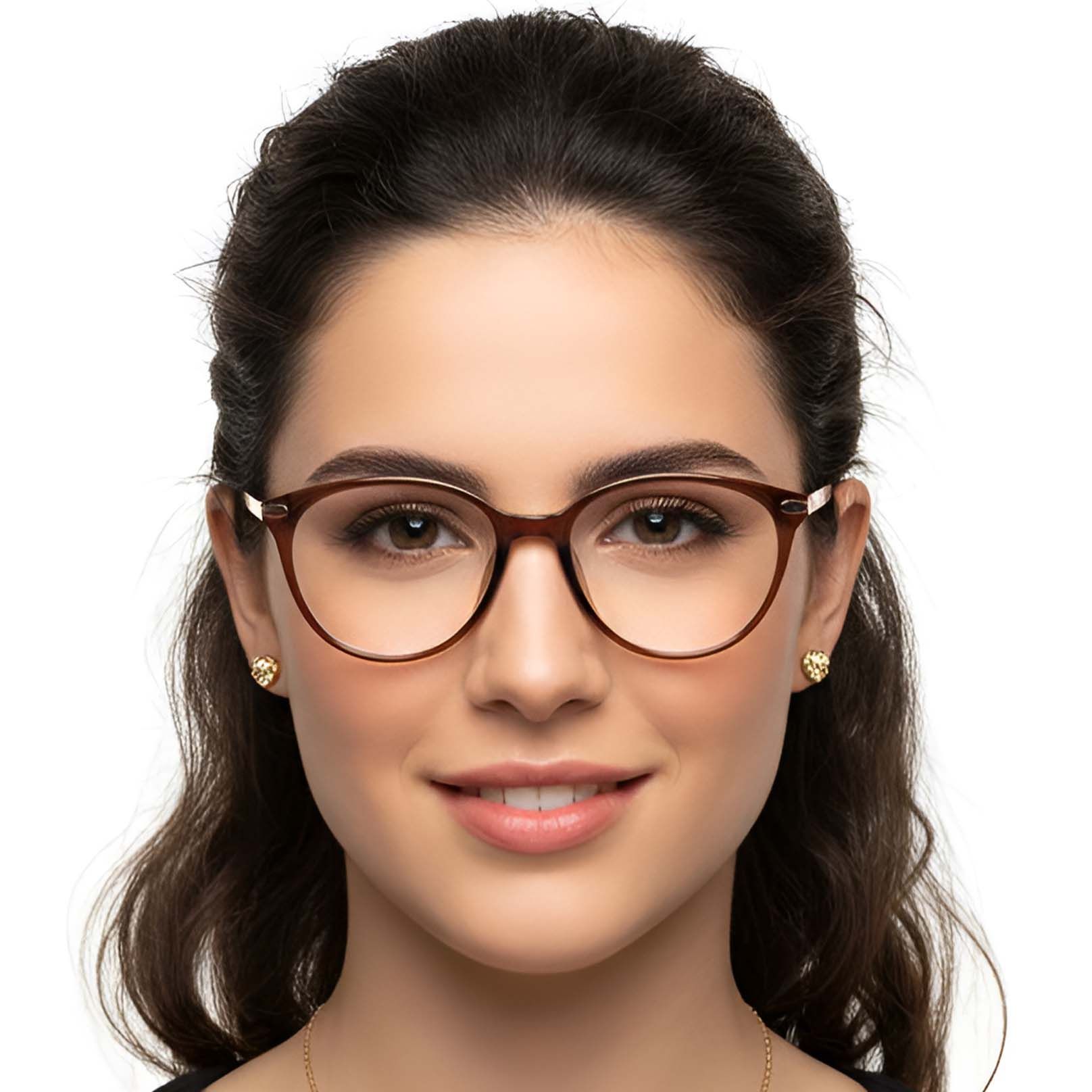 Oval Brown TR90 Glasses #BS0423-0266