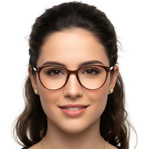 Lunettes ovales marron TR90 #BS0423-0266