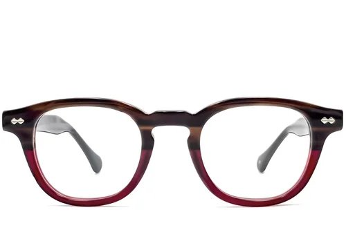 Lunettes ovales en acétate marron #BS0522-0001