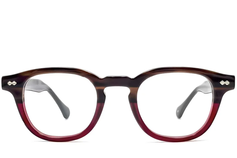 Gafas ovaladas de acetato marrón #BS0522-0001
