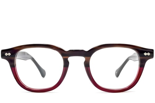 Oval Brown Acetate Glasses #BS0522-0001