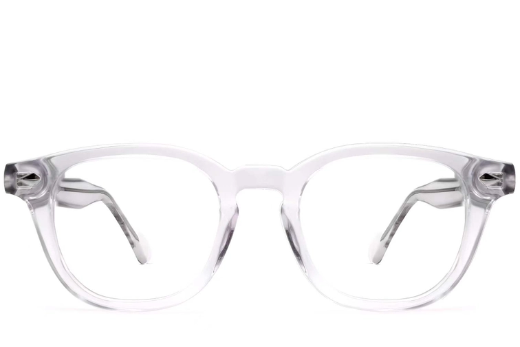 Gafas ovaladas de acetato transparente #BS0522-0002