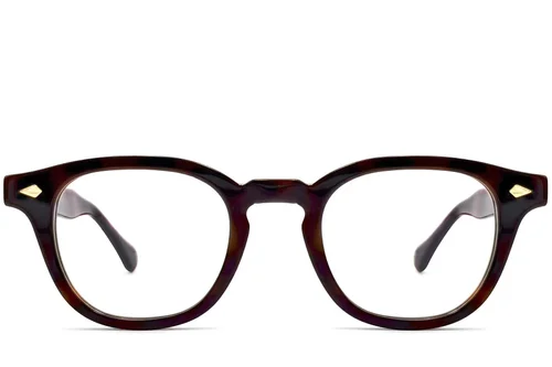 Lunettes ovales en acétate marron #BS0522-0004