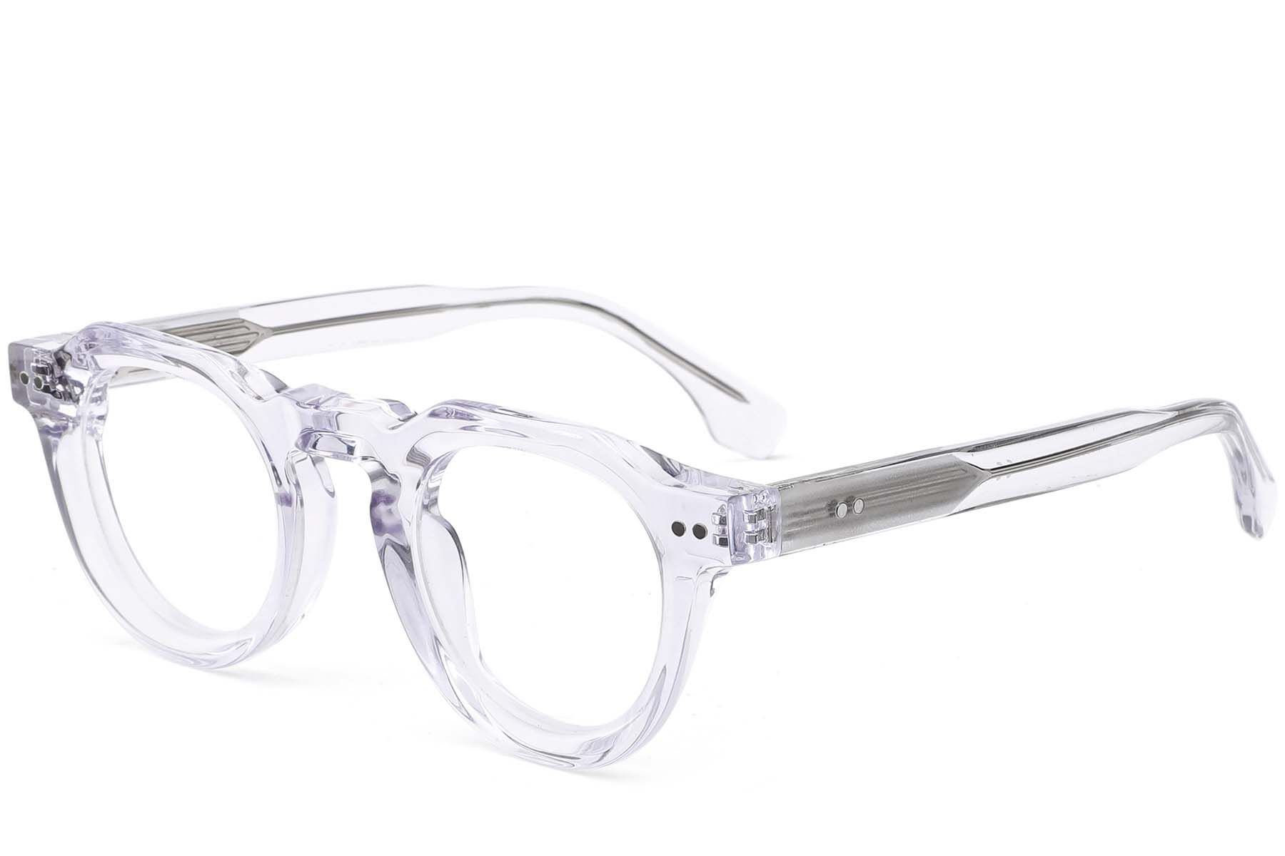 Gafas ovaladas de acetato transparente #BS0522-0006