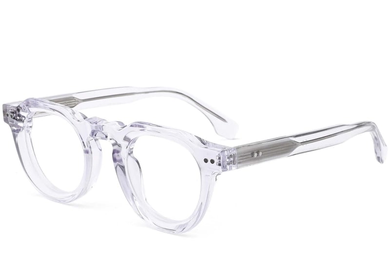 Oval Transparent Acetate Glasses #BS0522-0006