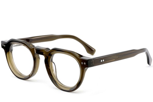 Oval Green Acetate Glasses #BS0522-0007