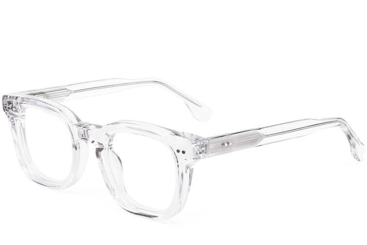 Rectangular Transparent Acetate Glasses #BS0522-0009