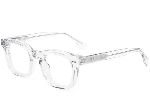 Verres rectangulaires en acétate transparent #BS0522-0009