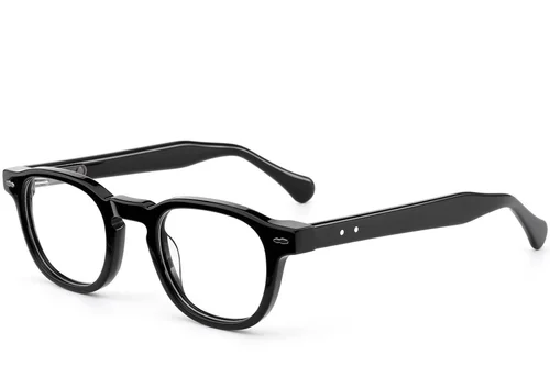 Lunettes rectangulaires en acétate noir #BS0522-0012