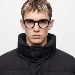 Gafas rectangulares de acetato negro #BS0522-0012