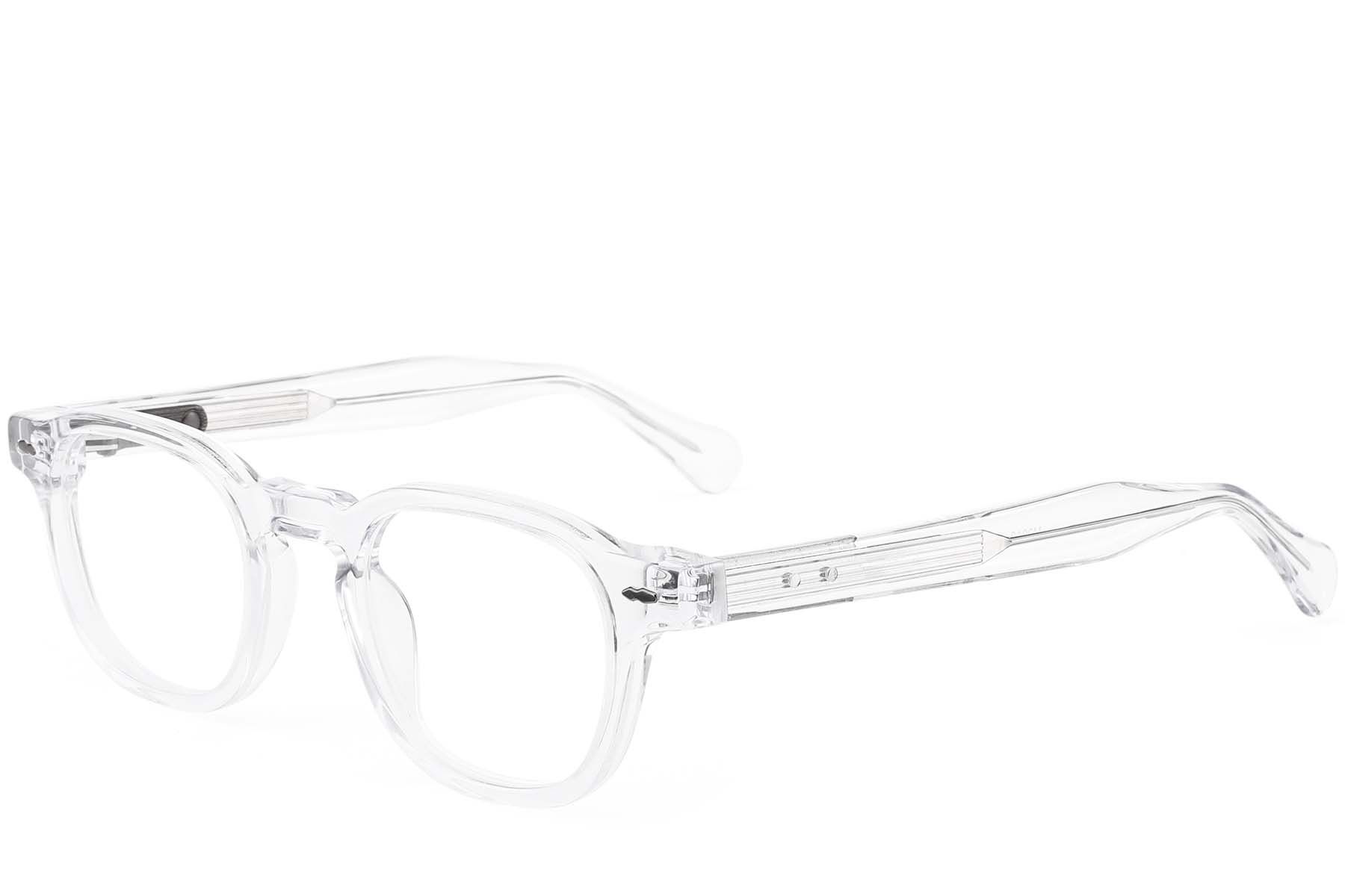 Rectangular Transparent Acetate Glasses #BS0522-0013