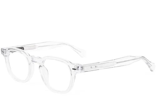 Verres rectangulaires en acétate transparent #BS0522-0013