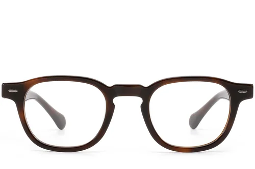 Lunettes rectangulaires en acétate marron #BS0522-0014