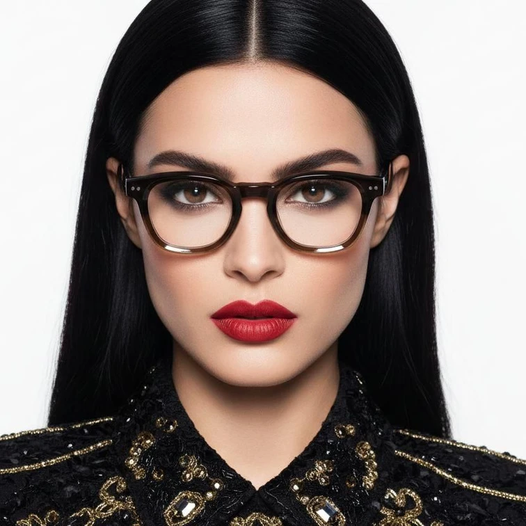 Oval Green Acetate Glasses #BS0522-0015