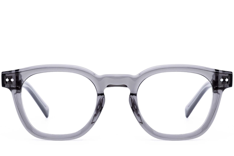 Oval Grey Acetate Glasses #BS0522-0017