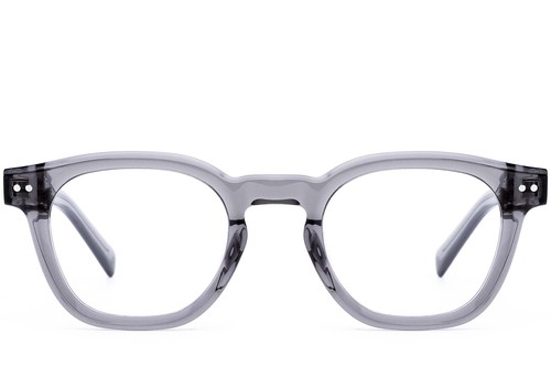 Oval Grey Acetate Glasses #BS0522-0017