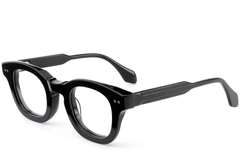 Oval Black Acetate Glasses #BS0522-0018