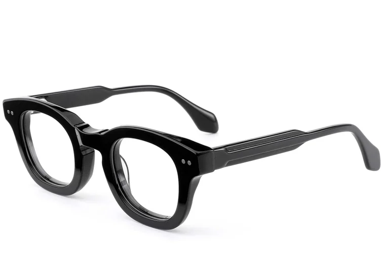 Gafas ovaladas de acetato negro #BS0522-0018