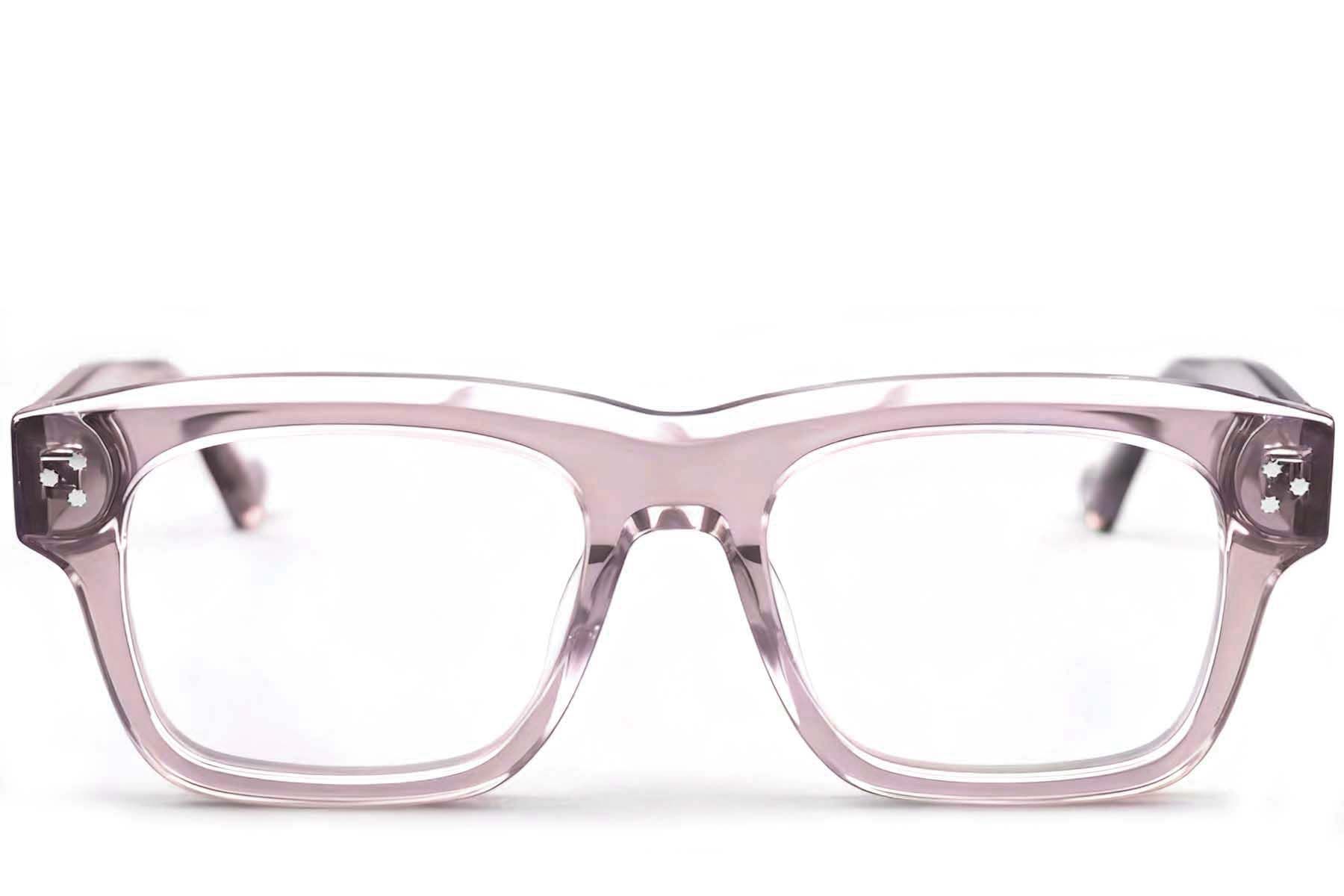 Rectangular Purple Acetate Glasses #BS0522-0021