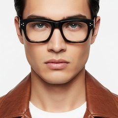 Rectangular Tortoiseshell Acetate Glasses #BS0522-0022