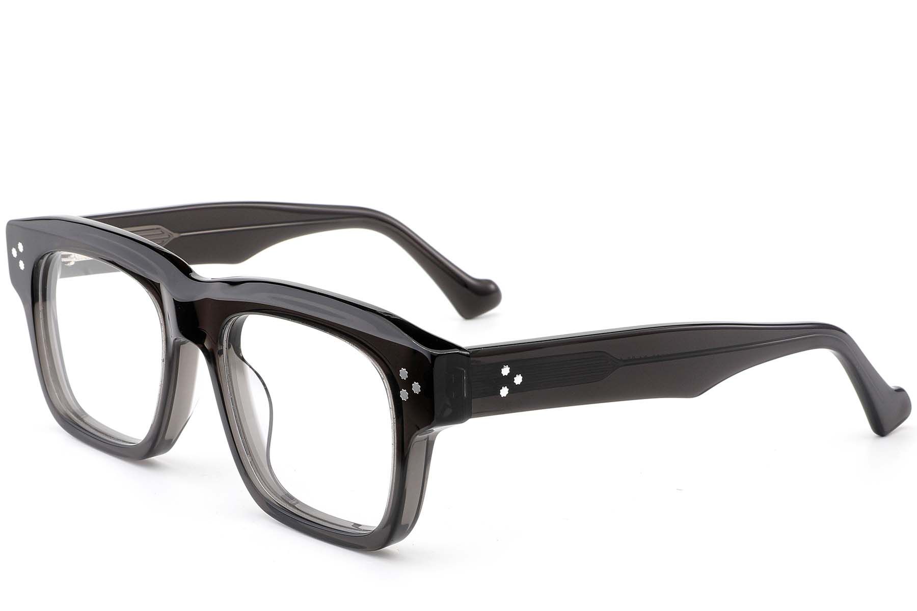 Rectangular Grey Acetate Glasses #BS0522-0023