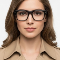 Rechteckige graue Acetatbrille #BS0522-0023