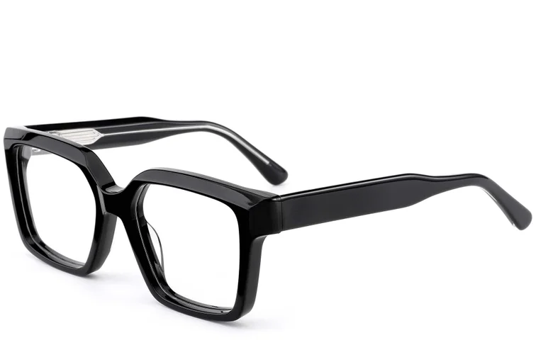 Bicchieri rettangolari in acetato nero #BS0522-0025