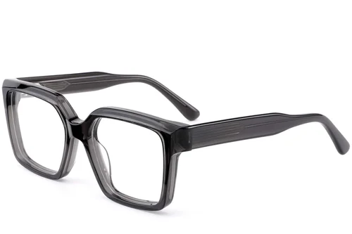 Lunettes rectangulaires en acétate gris #BS0522-0026