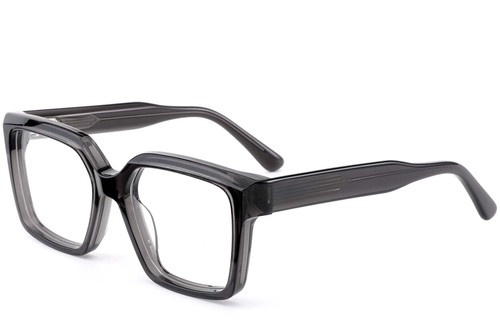 Rectangular Grey Acetate Glasses #BS0522-0026