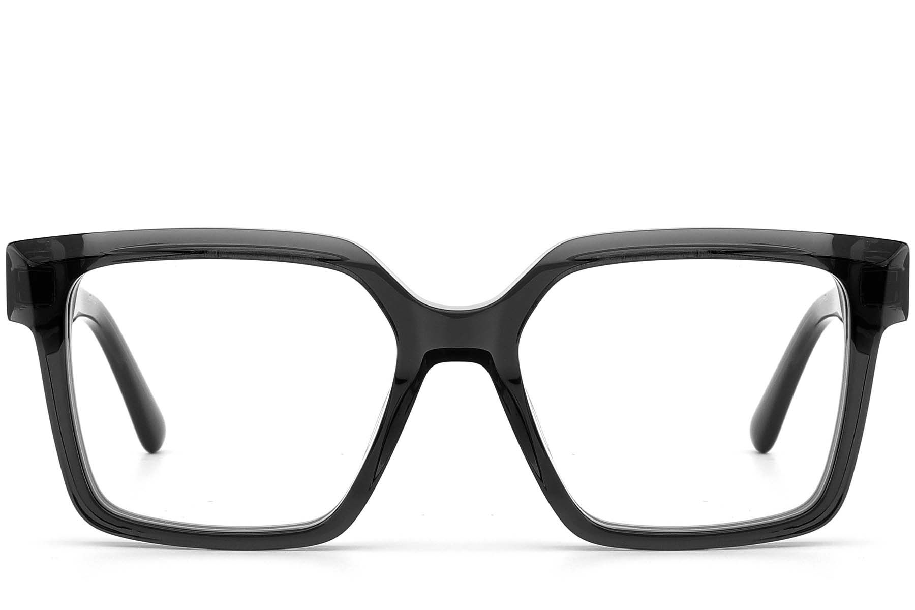 Rectangular Grey Acetate Glasses #BS0522-0026