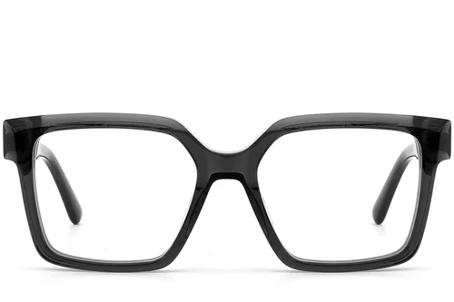 Lunettes rectangulaires en acétate gris #BS0522-0026