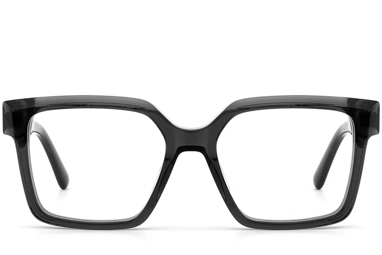 Rectangular Grey Acetate Glasses #BS0522-0026