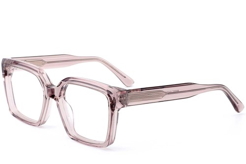 Rectangular Purple Acetate Glasses #BS0522-0028