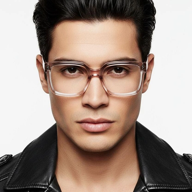 Lunettes rectangulaires en acétate violet #BS0522-0028