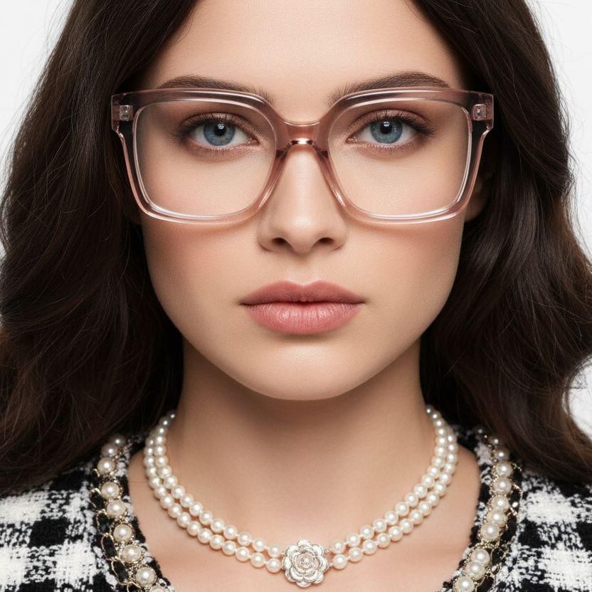 Gafas rectangulares de acetato morado #BS0522-0028