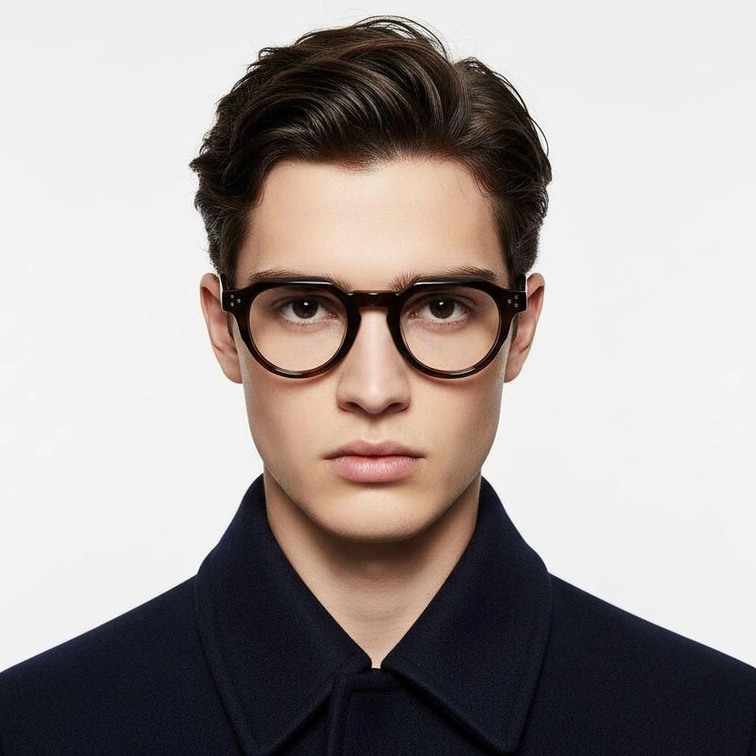 Oval Tortoiseshell Acetate Glasses #BS0522-0030