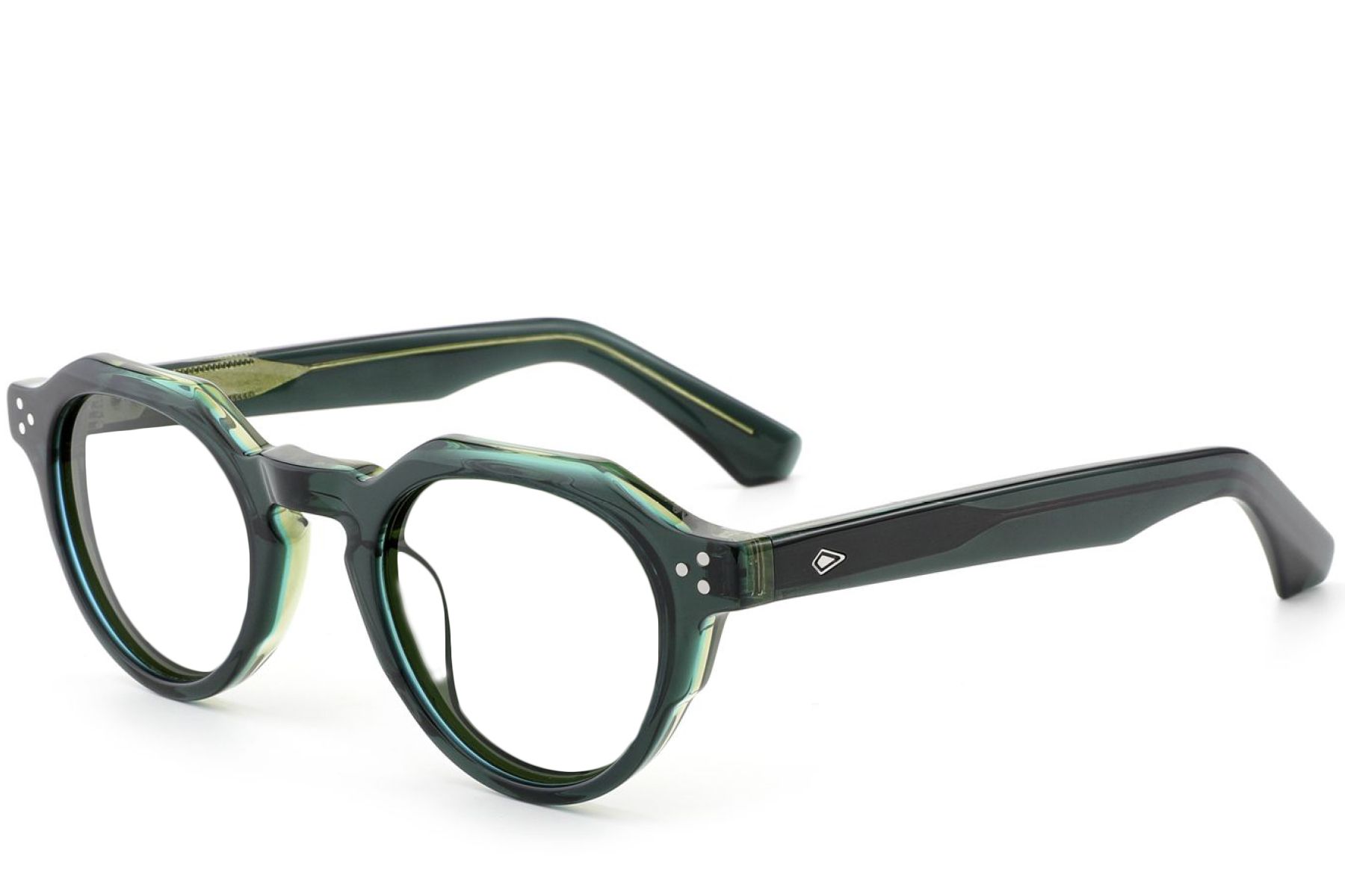 Oval Green Acetate Glasses #BS0522-0031