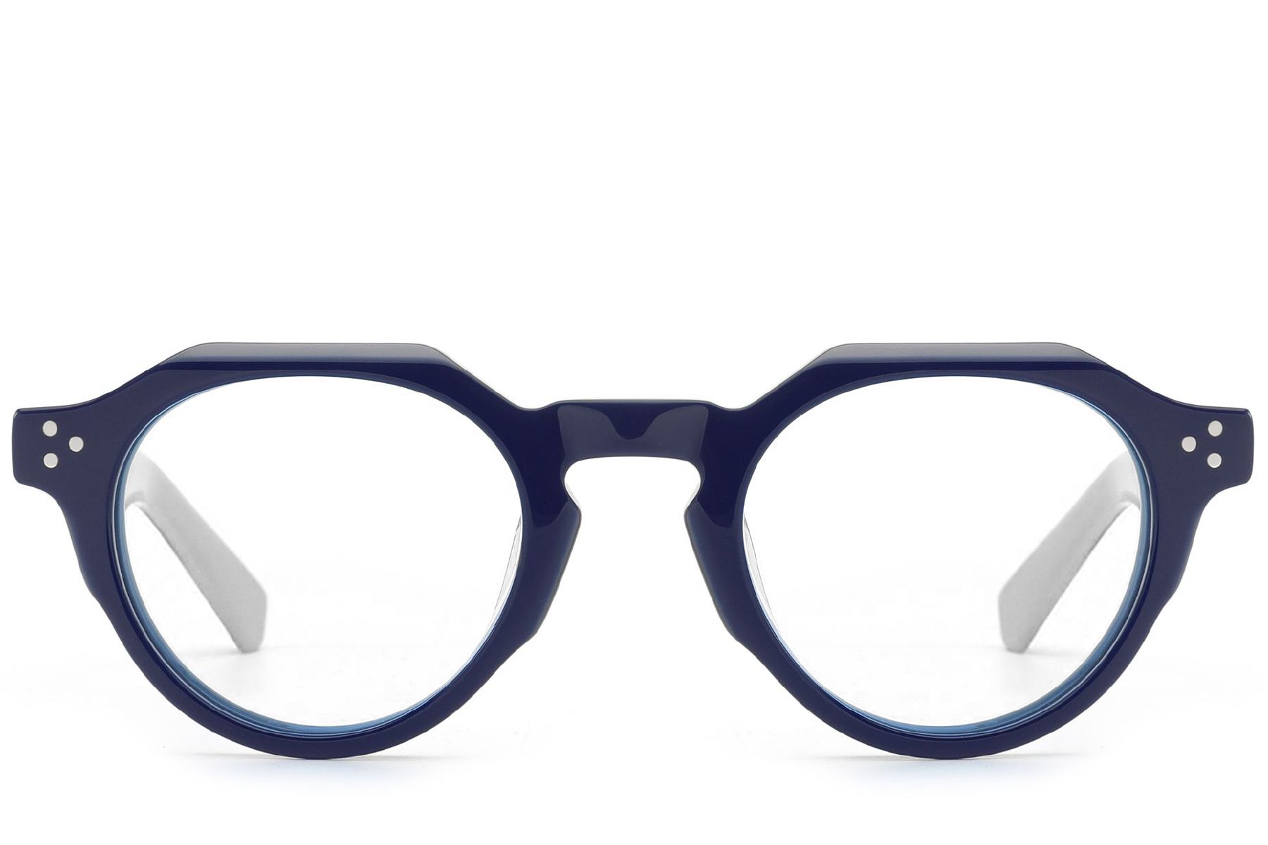 Oval Blue Acetate Glasses #BS0522-0032