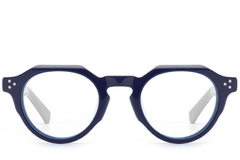 Gafas ovaladas de acetato azul #BS0522-0032