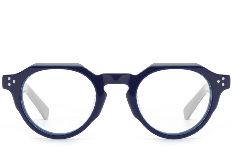 Ovale blaue Acetatbrille #BS0522-0032
