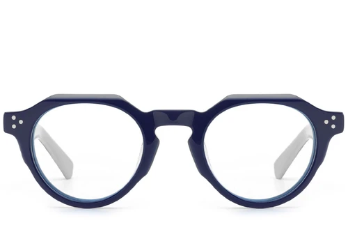 Gafas ovaladas de acetato azul #BS0522-0032