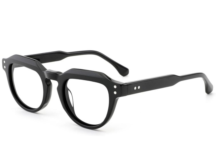 Gafas ovaladas de acetato negro #BS0522-0033