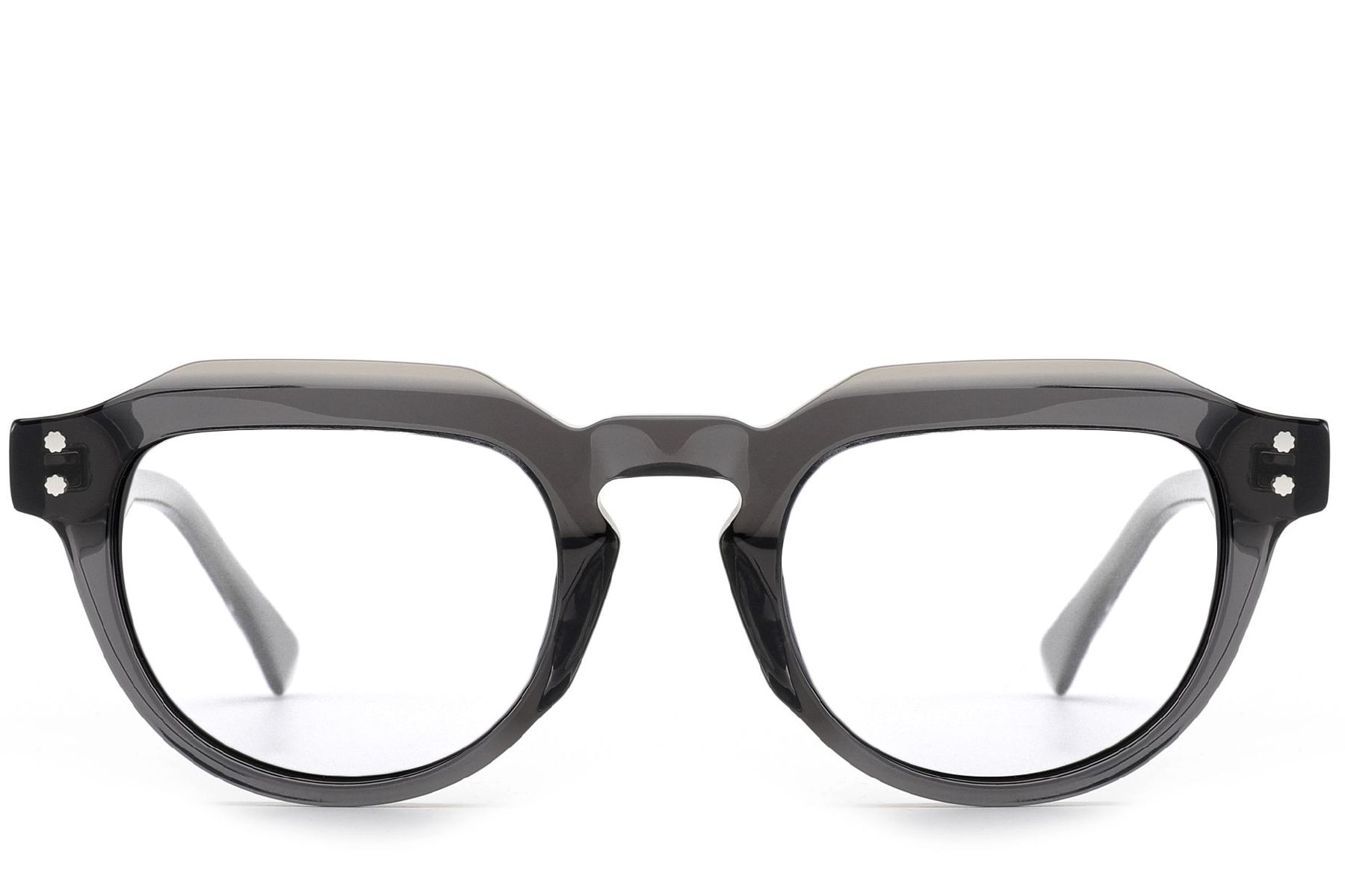 Oval Grey Acetate Glasses #BS0522-0036