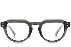Oval Grey Acetate Glasses #BS0522-0036