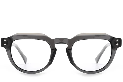 Lunettes ovales en acétate gris #BS0522-0036