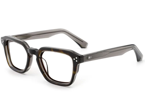 Rectangular Tortoiseshell Acetate Glasses #BS0522-0038