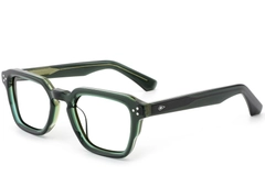 Rectangular Green Acetate Glasses #BS0522-0039