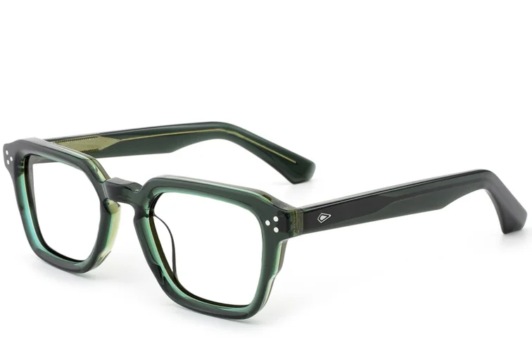 Bicchieri rettangolari in acetato verde #BS0522-0039