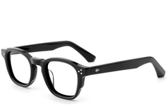 Oval Black Acetate Glasses #BS0522-0041
