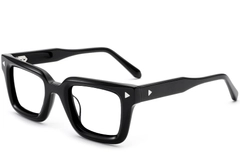 Rectangular Black Acetate Glasses #BS0522-0045